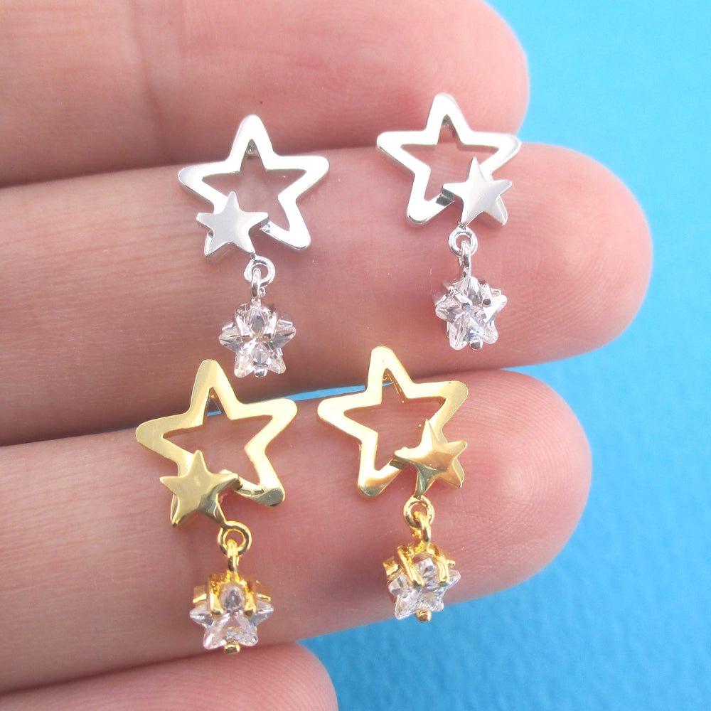 Luna Pave Star Diamond Stud Earrings - 001-150-03519