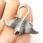 Stingray Adjustable Sea Animal Ring in Silver | Animal Jewelry | DOTOLY