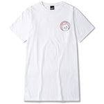 Stop Being A Pussy (Cat) Long Graphic Tee T-Shirts in White | DOTOLY