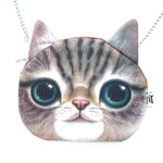 Striped Tabby Kitty Cat Face Shaped Photo Digital Print X Body Shoulder Bag | DOTOLY