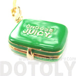 Suitcase Travel Bag Locket Full of Gems Necklace in Green - It Opens Up | Limited Edition | DOTOLY