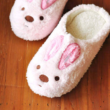 Super Comfy Bunny Rabbit Animal Shaped Slip-On At Home Slippers for Women | DOTOLY