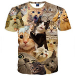 Surprised Kitty Cat Collage Photo Print Graphic Tee T-Shirt for Women | DOTOLY