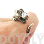 T Rex Dinosaur Shaped Animal Wrap Ring in 925 Sterling Silver | US Sizes 3 to 8 | DOTOLY