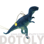 T-Rex Tyrannosaurus Dinosaur Shaped Pendant Necklace in Blue | Animal Jewelry | DOTOLY