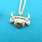 Taurus Astrological Zodiac Baby Bull Cow Pendant Necklace | DOTOLY
