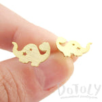 The Good Dinosaur Apatosaurus with Star Cut Outs Shaped Stud Earrings in Gold | Allergy Free | DOTOLY