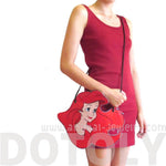 The Little Mermaid Ariel Princess Shaped Vinyl Print Cross Body Bag | DOTOLY | DOTOLY