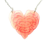 I Love Your Brains | Heart Shaped Brains Pendant Necklace in Acrylic | DOTOLY | DOTOLY