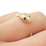 Tiny Baby Snake Hugging Your Finger Shaped Animal Ring in Gold | DOTOLY | DOTOLY