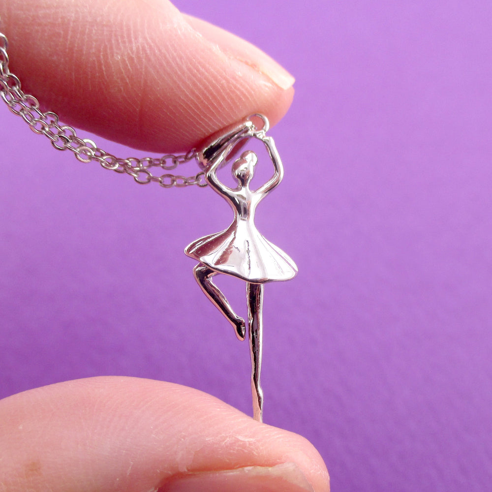 Tiny Dancer Pirouette Ballerina Girl Shaped Pendant Necklace | DOTOLY