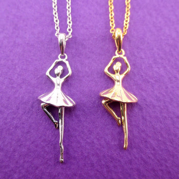 Tiny Dancer Pirouette Ballerina Girl Shaped Pendant Necklace | DOTOLY
