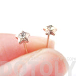 Tiny Star Shaped Stud Earrings in Rose Gold with Rhinestones | DOTOLY | DOTOLY