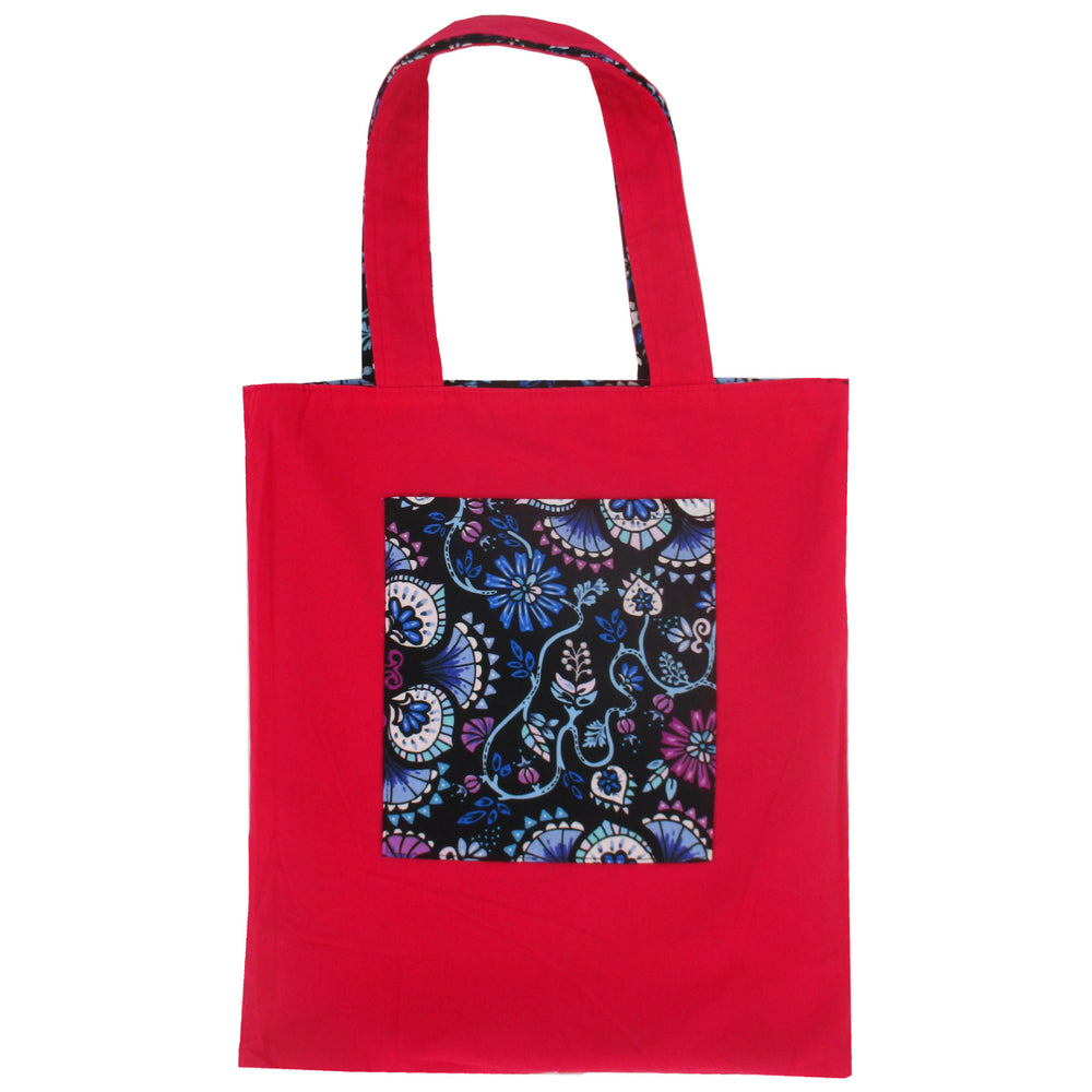 Kaleidoscope Mandala Floral Print Reversible Tote Bags for Women