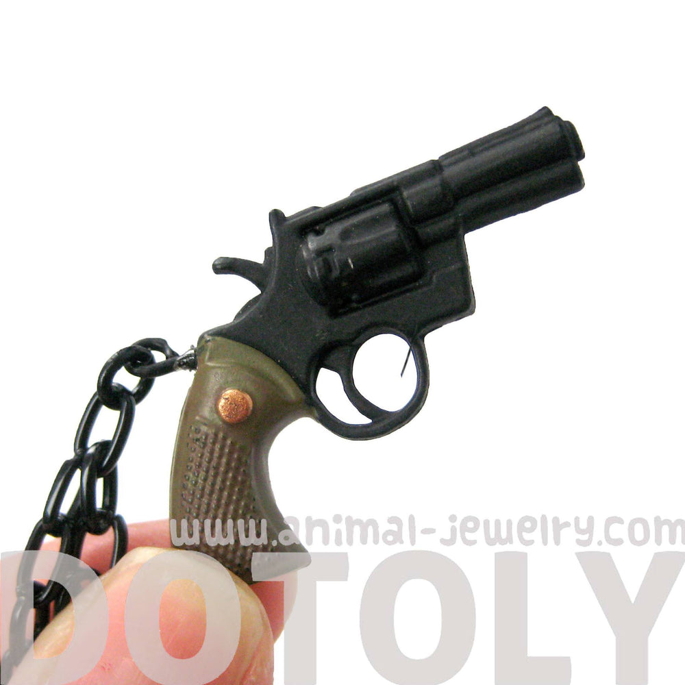 Toy Gun Pistol Revolver Shaped Pendant Necklace | DOTOLY | DOTOLY