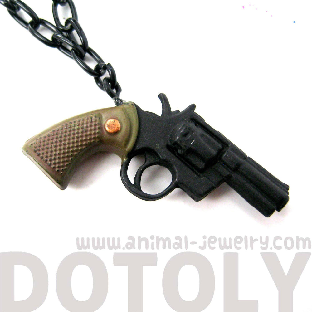 Toy Gun Pistol Revolver Shaped Pendant Necklace | DOTOLY | DOTOLY