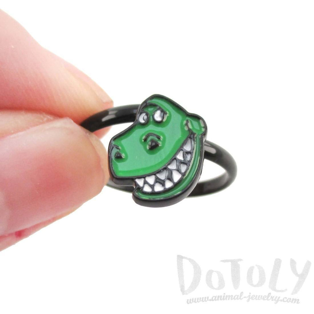 Toy Story Inspired Green Dinosaur Rex Shaped Adjustable Ring | DOTOLY | DOTOLY