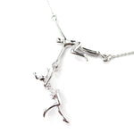 Trapeze Acrobat Pendant Gymnast Gymnastic Circus Themed Necklace in Silver | DOTOLY | DOTOLY