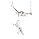Trapeze Acrobat Pendant Gymnast Gymnastic Circus Themed Necklace in Silver | DOTOLY | DOTOLY