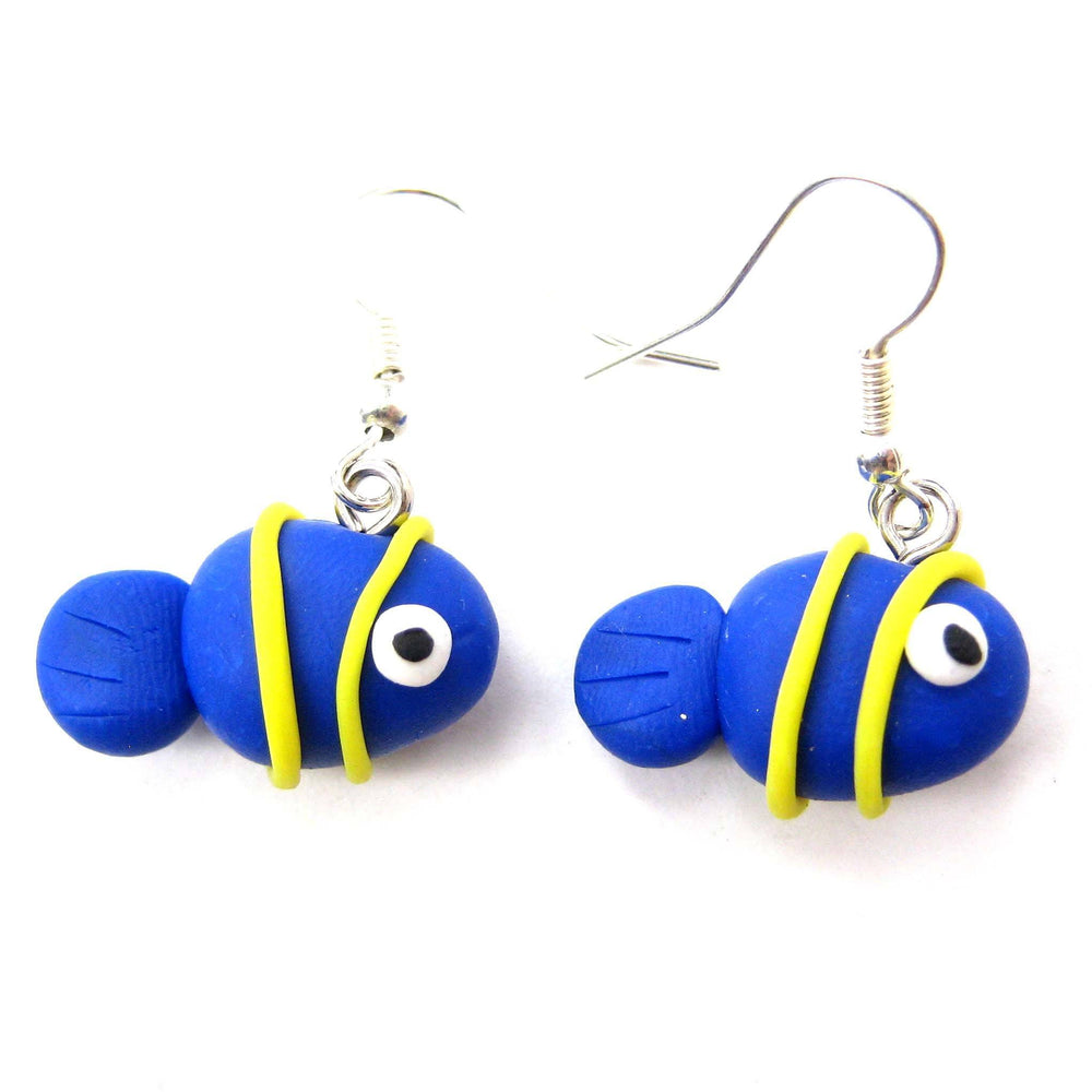 Tropical Fish Shaped Animal Themed Polymer Clay Dangle Earrings | DOTOLY | DOTOLY