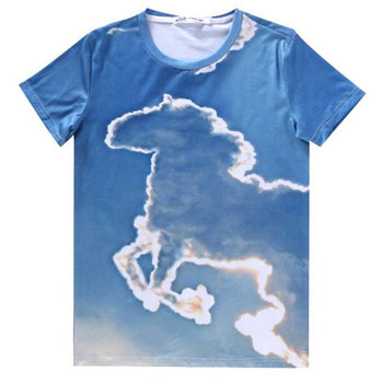 Unicorn Cloud Sky All Over Graphic Print T-Shirt | Gifts for Animal Lovers | DOTOLY