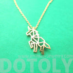 Unicorn Outline Cut Out Shaped Charm Necklace in Rose Gold | Animal Jewelry | DOTOLY