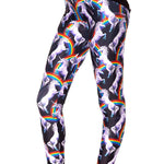 Unicorns and Rainbows Animal Digital Print Comfortable Stretch Leggings for Women | DOTOLY