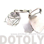 Unique 3D Persian Kitty Cat Shaped Dangle Earrings in Silver | Animal Jewelry | DOTOLY