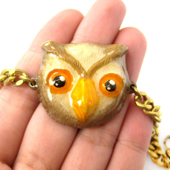 Unique Owl Bird Shaped Animal Enamel Pendant Bracelet | Limited Edition | DOTOLY