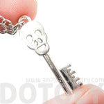 Unique Skeleton Skull Shaped Key Pendant Necklace in Silver | DOTOLY | DOTOLY