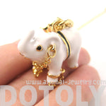 White Elephant Animal Pendant Necklace | Limited Edition Animal Jewelry | DOTOLY