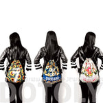 British Flag Peace Has Begun Typography Print Drawstring Cinch Backpack Bag for Women | DOTOLY | DOTOLY