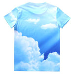 Yoga Zen Frog in The Sky All Over Graphic Print T-Shirt | Gifts for Animal Lovers | DOTOLY