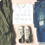You Are My Sun My Moon and All My Stars Quote Crop Top Graphic Tee | DOTOLY | DOTOLY