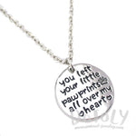 You Left Your Little Pawprints all over my Heart Dog Remembrance Pendant Necklace | DOTOLY