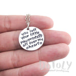 You Left Your Little Pawprints all over my Heart Dog Remembrance Pendant Necklace | DOTOLY